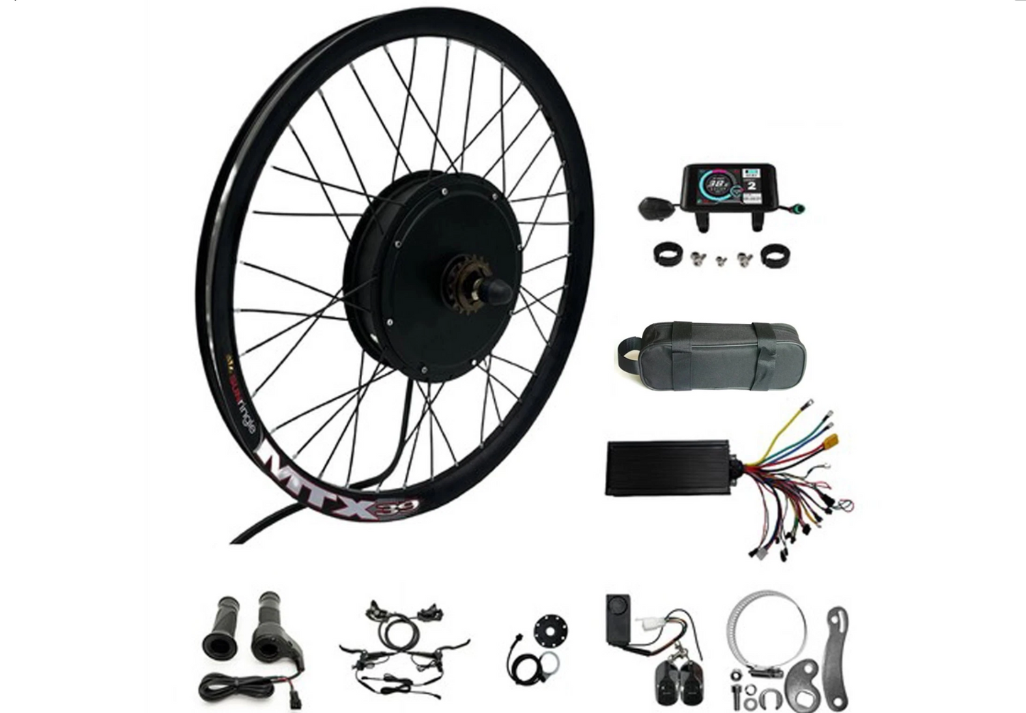 100km/h 3000W Conversion Kit - with 4 piston hydraulic brakes, key fobs, surron like throttle, alarm- Mark Zero - FULL KIT EVERY SINGLE THING YOU NEED & WANT (135mm dropout)